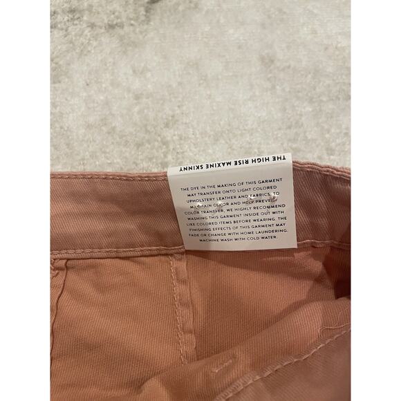 NWT $228 Joie Maxine Park Skinny Pink Denim Jeans Ankle Zip Cotton Blend 18W - Picture 6 of 14